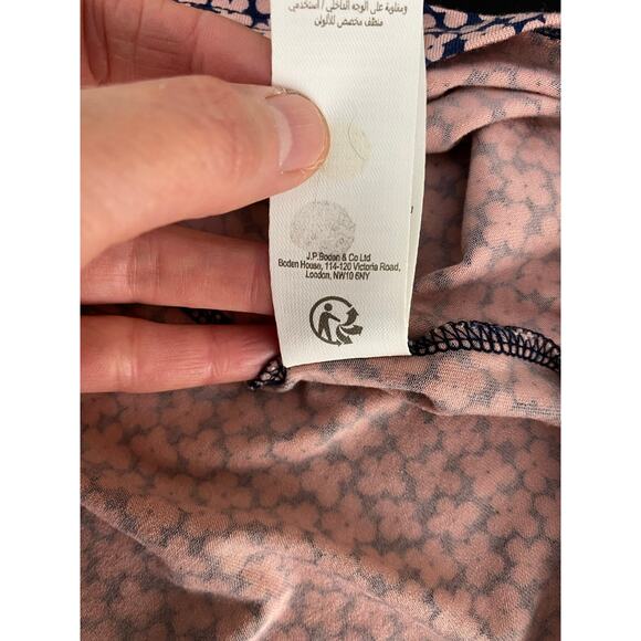 Boden Women's 10L Blue Pink Floral Cap Sleeve Stretch A-Line Dress - Picture 8 of 8